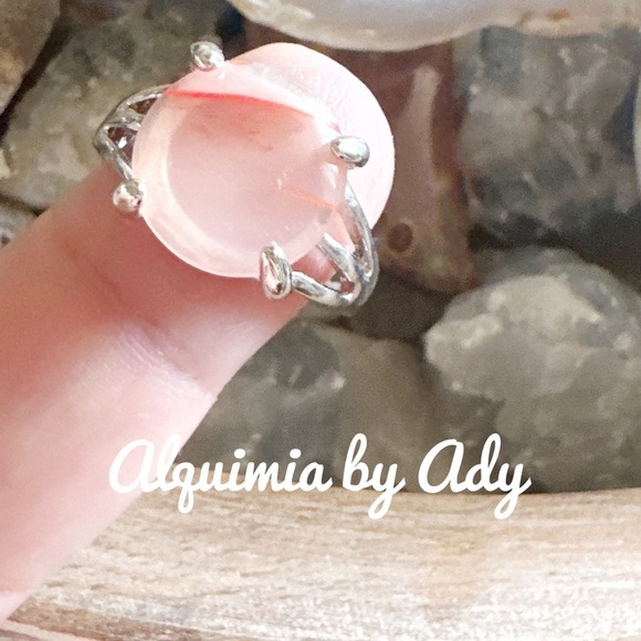 CRAZY LACE AGATE SILVER MIDI RING BOHO - Picture 2 of 3